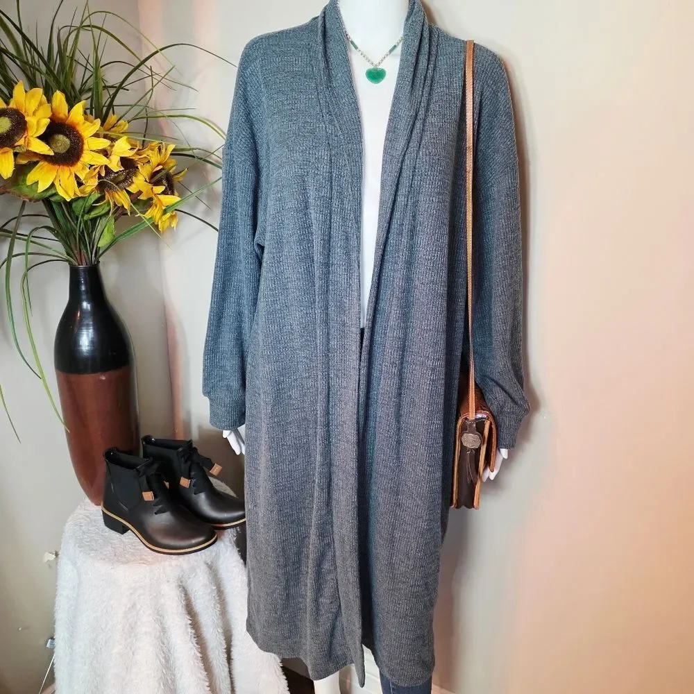 Only Old Navy Gray Long Duster Cardigan